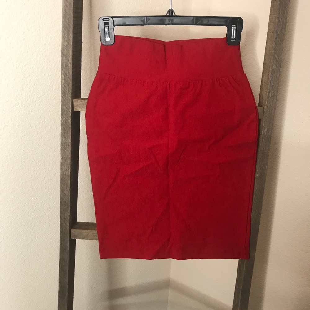 Charlotte Russe red pencil skirt